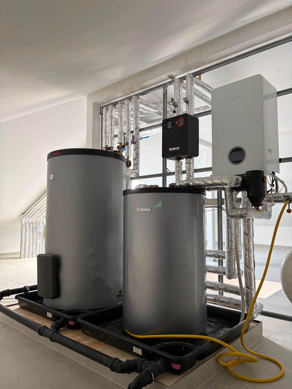 Wärmepumpeninstallation im Neubau